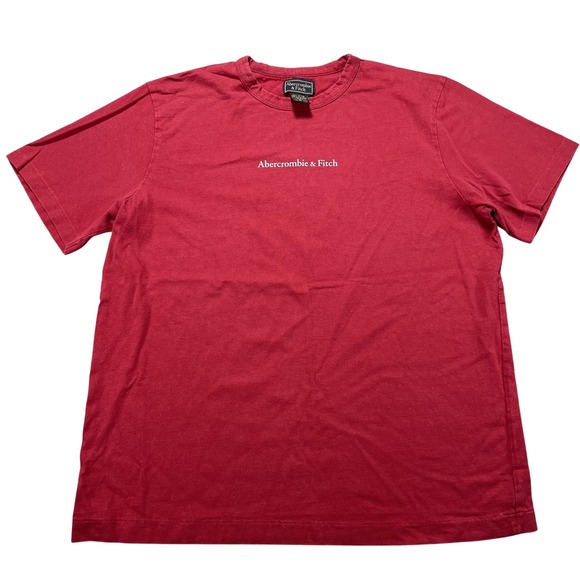 Abercrombie & Fitch Tops - Abercrombie & Fitch T Shirt Womens XL Red Small Logo Graphic Tee Cotton VTG